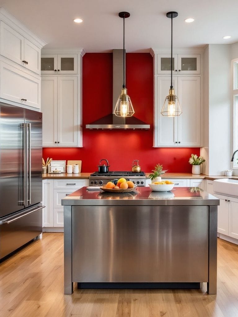 The Ultimate Guide to the Best Kitchen Paint Colors for 2025 20 Best Kitchen Paint Colors - Vibrant Red