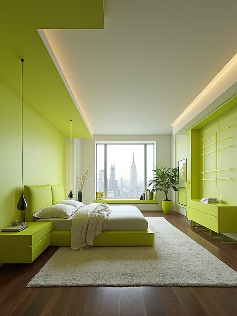 From Earthy Warmth to Bold Drama: 23 Bedroom Color Ideas to Create Your Ultimate Retreat 23 Bedroom Color Ideas - Lime and Cream