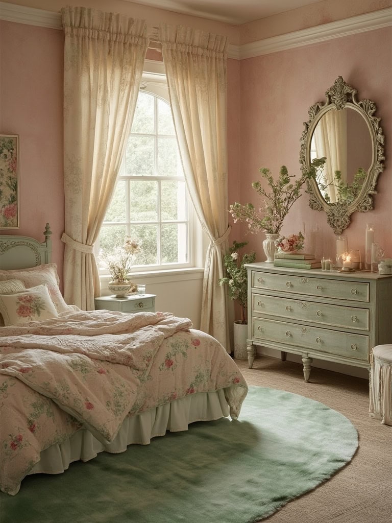 From Earthy Warmth to Bold Drama: 23 Bedroom Color Ideas to Create Your Ultimate Retreat 16 Bedroom Color Ideas - Muted Pinks and Greens