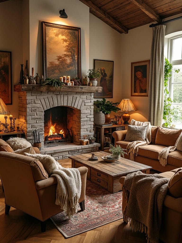 17 Gorgeous Living Room and Dining Room Combos That Wow 29 Living Room and Dining Room Combos - Cozy Fireplace