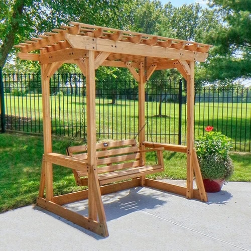 2025 Hottest Porch Swing Chairs: Our Top Picks for Style, Comfort, and Value 7 Backyard Discovery Cedar Wood Porch Swing with Pergola