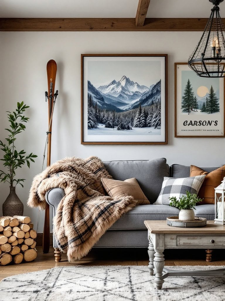 21 Living Room Ideas With Grey Sofas That Look Amazing 36 Living Room Ideas Grey Sofa - Cozy Cabin Retreat