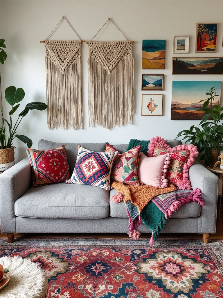 21 Living Room Ideas With Grey Sofas That Look Amazing 20 Living Room Ideas Grey Sofa - Boho Vibes