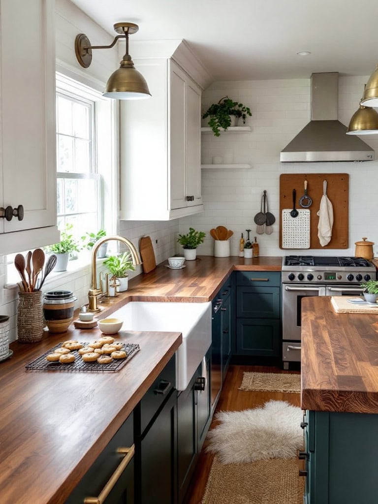 21 Country Home Kitchen Designs Ideas That Feel Like a Dream Come True 27 Country Home Kitchen Designs Ideas - Butcher Block Countertops