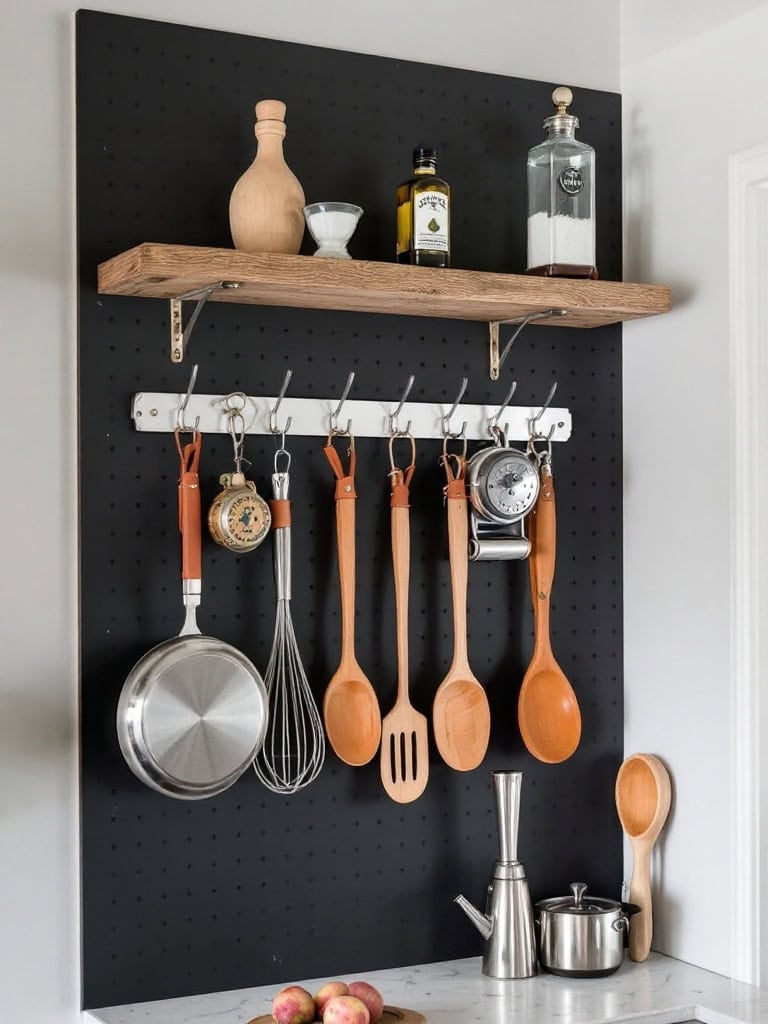 17 Genius Kitchen Decor Ideas for Small Spaces You'll Wish You Knew Sooner 14 Kitchen Decor Ideas for Small Spaces - Install a Pegboard Wall