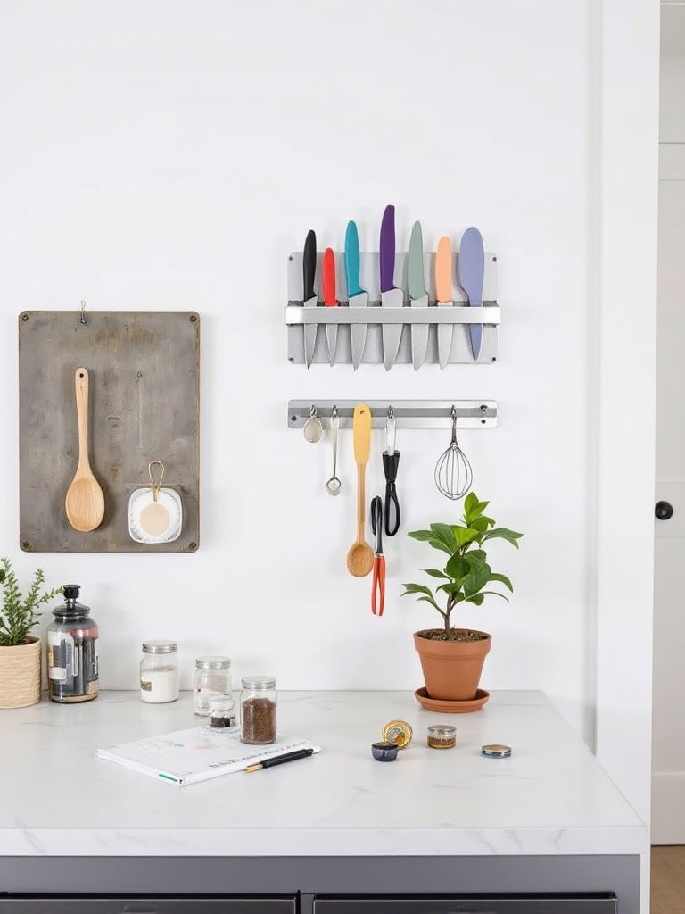 17 Genius Kitchen Decor Ideas for Small Spaces You'll Wish You Knew Sooner 21 Kitchen Decor Ideas for Small Spaces - Declutter with Magnetic Strips