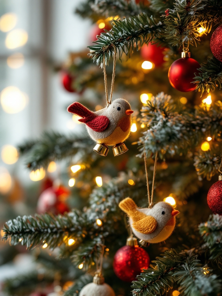 27 Christmas Tree Decor Ideas and Trends for the Winter Holiday of (2025) 43 Christmas Tree Decor Ideas and Trends Winter Holliday 2025 - Felt Bird Choir