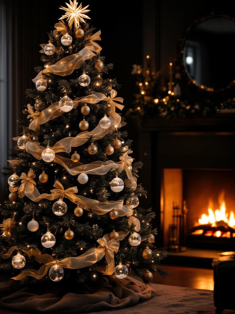 21 Stunning Color Scheme Ideas for a Dramatic Black Christmas Tree 22 Color Scheme Ideas Black Christmas Tree - Champagne Wishes