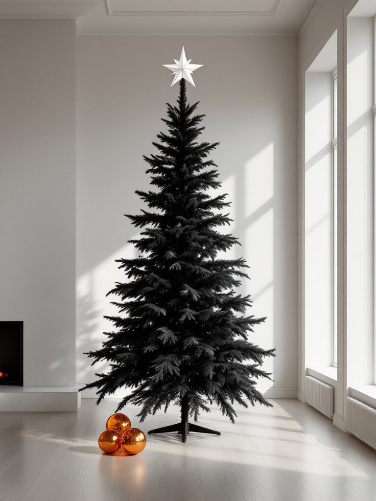 21 Stunning Color Scheme Ideas for a Dramatic Black Christmas Tree 34 Color Scheme Ideas Black Christmas Tree - Minimalist Moment
