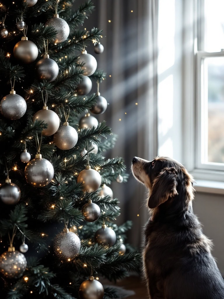 21 Stunning Color Scheme Ideas for a Dramatic Black Christmas Tree 14 Color Scheme Ideas Black Christmas Tree - Frosty Metals