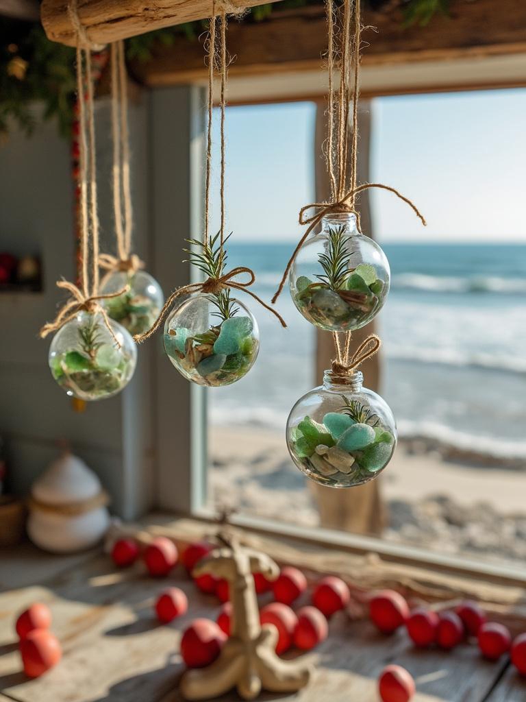 17 Beach House Christmas Decor That Actually Works (No Tinsel Required!) 15 Beach House Christmas Decor - Sea Glass Ornaments Hide in Plain Sight