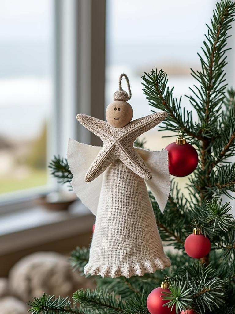 17 Beach House Christmas Decor That Actually Works (No Tinsel Required!) 18 Beach House Christmas Decor - Starfish Angel, Coastal Tree Miracle