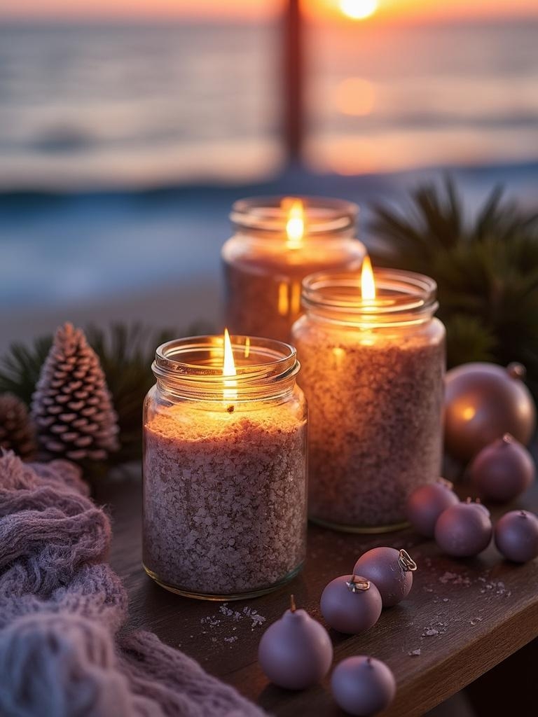 17 Beach House Christmas Decor That Actually Works (No Tinsel Required!) 20 Beach House Christmas Decor - Salt-Infused Candles Smell Like Ocean Tide