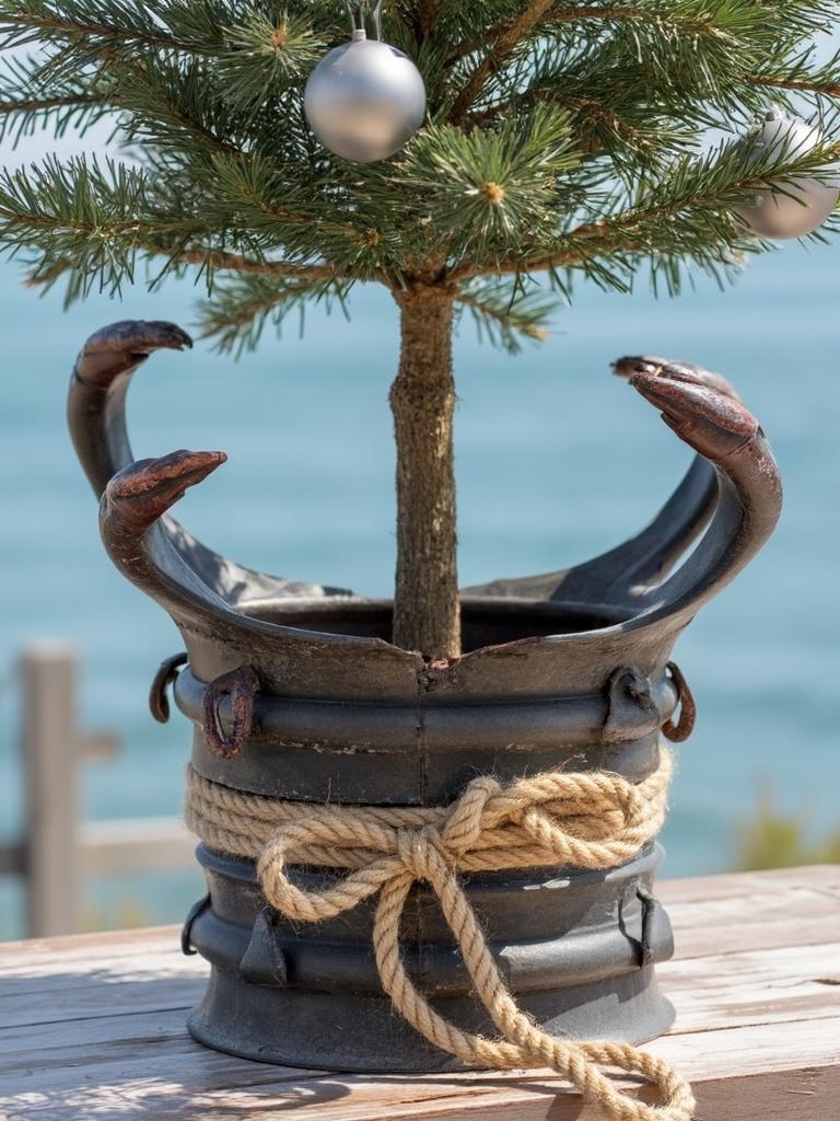 17 Beach House Christmas Decor That Actually Works (No Tinsel Required!) 23 Beach House Christmas Decor - Crab Pot Tree Stand, Nautical Cred Only