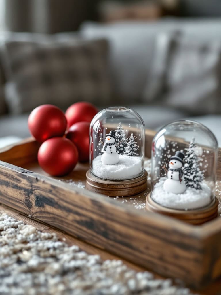 17 Easy Christmas Coffee Table Tray Decor Ideas for a Festive Living Room 26 Christmas Coffee Table Tray Decor Ideas - The Snow Globe