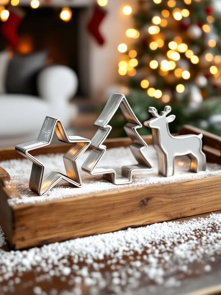 17 Easy Christmas Coffee Table Tray Decor Ideas for a Festive Living Room 15 Christmas Coffee Table Tray Decor Ideas - Cookie-Cutter Snow Scene