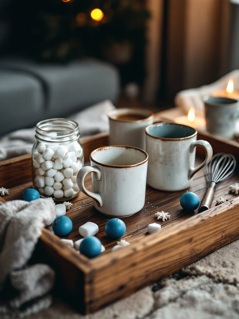 17 Easy Christmas Coffee Table Tray Decor Ideas for a Festive Living Room 19 Christmas Coffee Table Tray Decor Ideas - The Cocoa Bar That Isn't