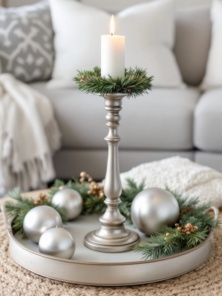 17 Easy Christmas Coffee Table Tray Decor Ideas for a Festive Living Room 21 Christmas Coffee Table Tray Decor Ideas - The Candlestick Lift