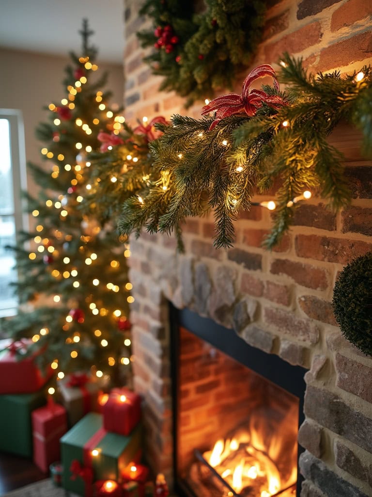 19 Magical Christmas Fireplace Decor Ideas to Make Your Home Glow 13 Christmas Fireplace Decor Ideas - How I Made a $12 Cedar Swag Steal the Whole Show