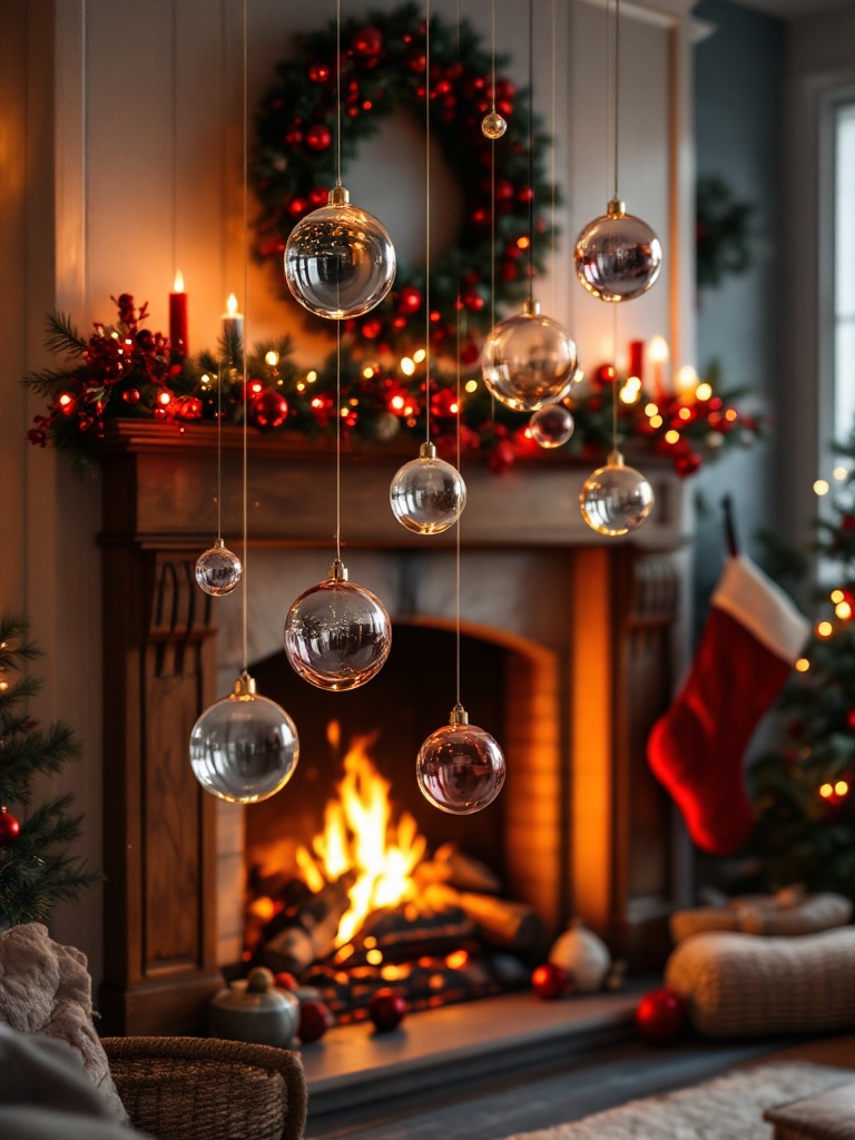 19 Magical Christmas Fireplace Decor Ideas to Make Your Home Glow 16 Christmas Fireplace Decor Ideas - Let Granny's Shiny Balls Dance in Mid-Air