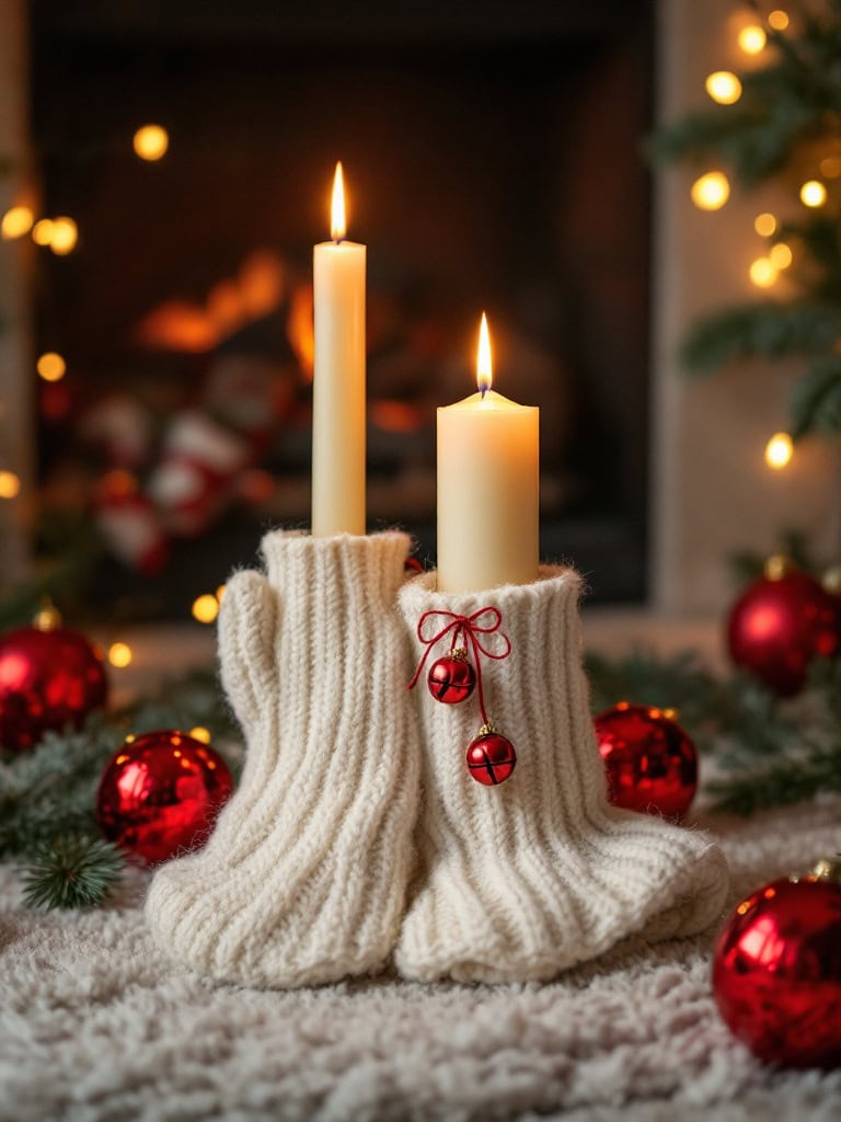 19 Magical Christmas Fireplace Decor Ideas to Make Your Home Glow 18 Christmas Fireplace Decor Ideas - How My Old Pullover Saved the Carpet From Certain Wax Doom