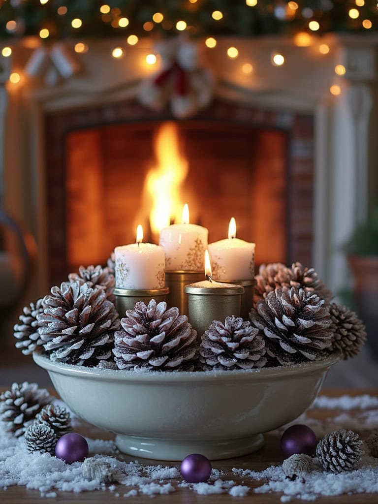 19 Magical Christmas Fireplace Decor Ideas to Make Your Home Glow 20 Christmas Fireplace Decor Ideas - Send the Kids Outside, Bring Back Shiny Cones