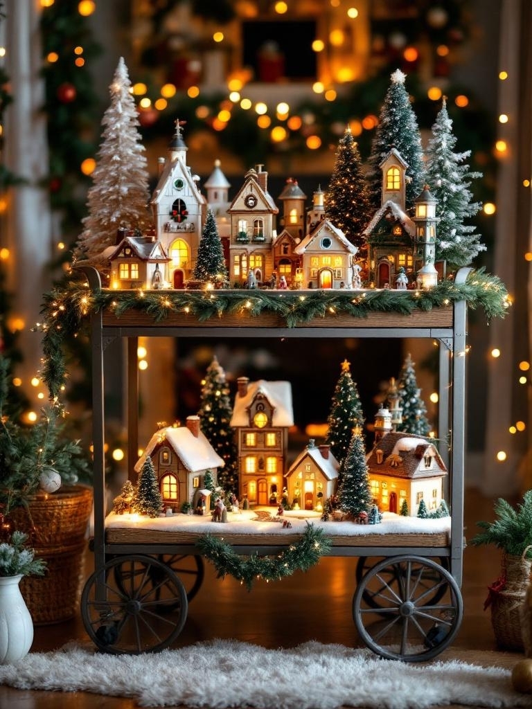 15 Whimsical Christmas Village Decor Ideas for Family Festivities 25 Christmas Village Decor Ideas - The Bar Cart Mobile Village