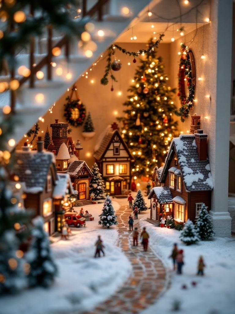 15 Whimsical Christmas Village Decor Ideas for Family Festivities 28 Christmas Village Decor Ideas - Under-Stair Hidden Village