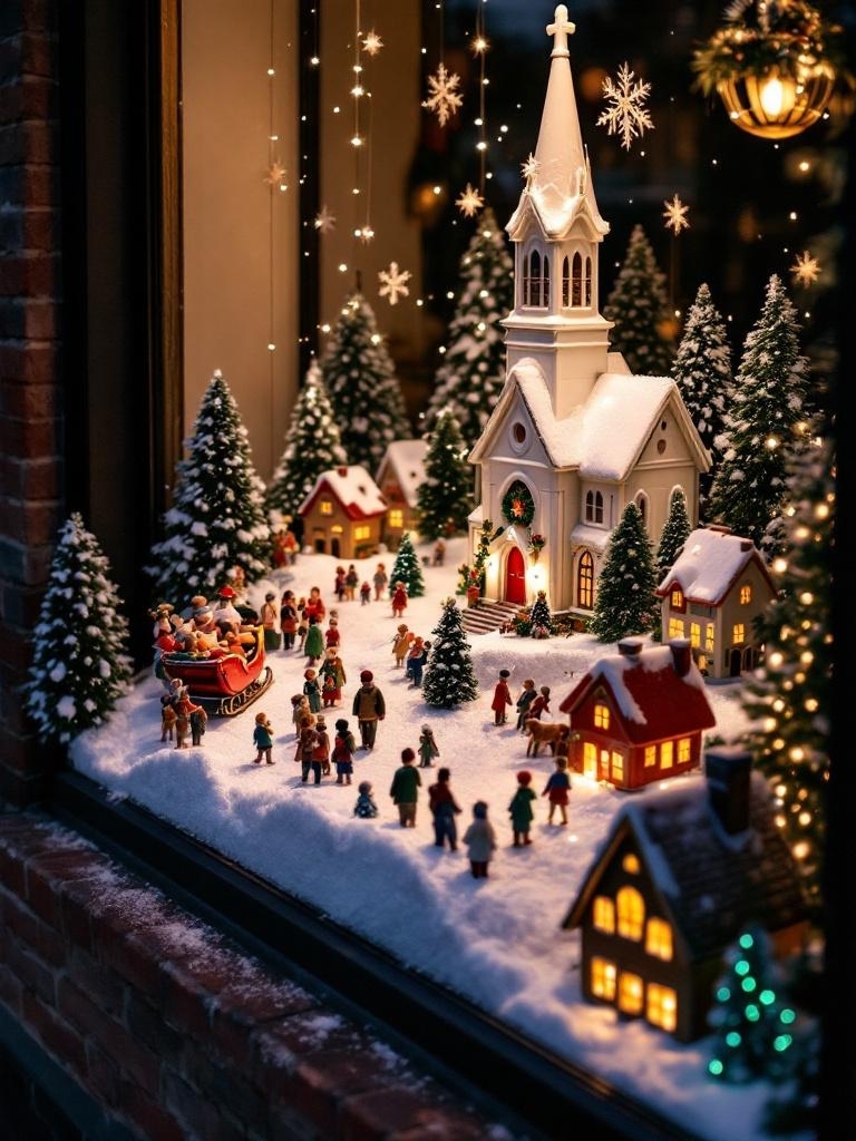 15 Whimsical Christmas Village Decor Ideas for Family Festivities 30 Christmas Village Decor Ideas - The Outdoor Window Display