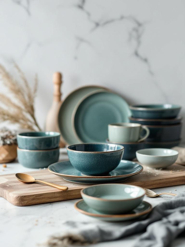 13 Kitchen Winter Home Decor Essentials for the Holiday Season 11 Ceramic Stoneware in Moody Winter Color Schemes