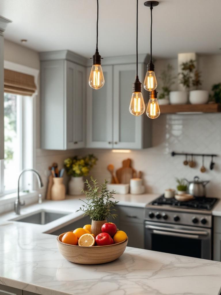 13 Kitchen Winter Home Decor Essentials for the Holiday Season 13 Pendant Lighting with Dimmable Edison Bulbs