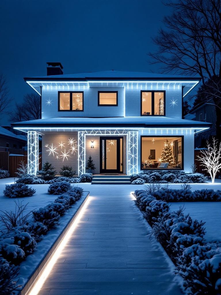 25 Amazing Outdoor Christmas Decorations To Make Your Home A Magical One 32 Amazing Outdoor Christmas Decorations - Minimalist Modern Light Display