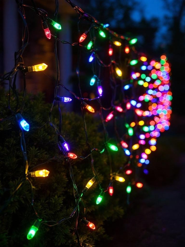 25 Amazing Outdoor Christmas Decorations To Make Your Home A Magical One 34 Amazing Outdoor Christmas Decorations - Color-Changing LED Net Lights