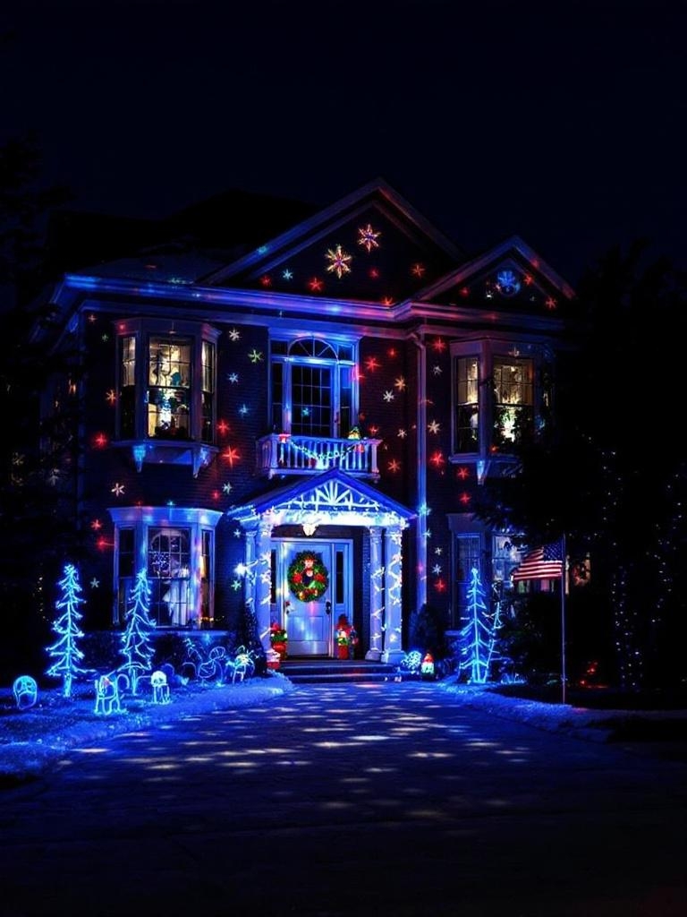 25 Amazing Outdoor Christmas Decorations To Make Your Home A Magical One 40 Amazing Outdoor Christmas Decorations - Architectural Light Projection Mapping