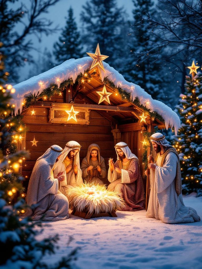 25 Amazing Outdoor Christmas Decorations To Make Your Home A Magical One 15 Amazing Outdoor Christmas Decorations - Life-Size Nativity Scene