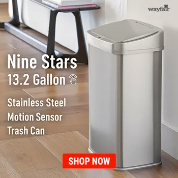 Cleaning Shortcuts That Actually Work Better Than the Hard Way 18 Nine Stars 13.2 Gallon Stainless Steel Motion Sensor Trash Can