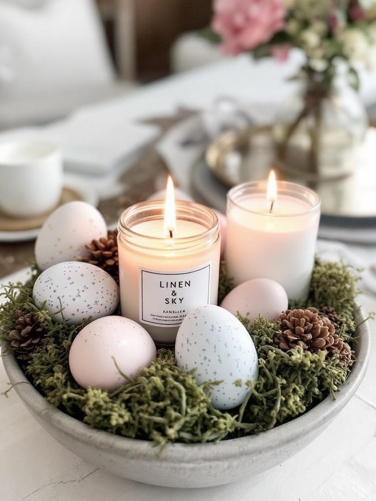 15 Easter Living Room Decor Ideas That Look Stylish, Not Overdone 17 Easter Living Room Decor Ideas - Candles: The Smell Matters More Than the Look