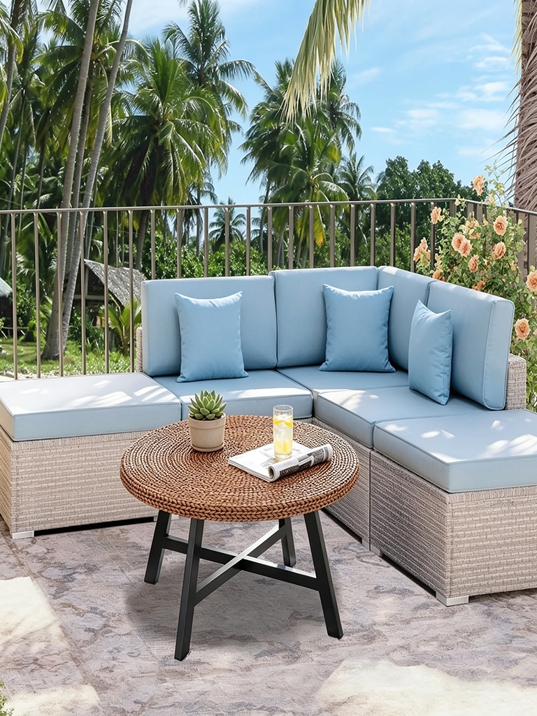 9 Stylish Waterproof Outdoor Coffee Tables for Every Budget ($39-$699) 9 RANDEFURN Outdoor Round Coffee Table