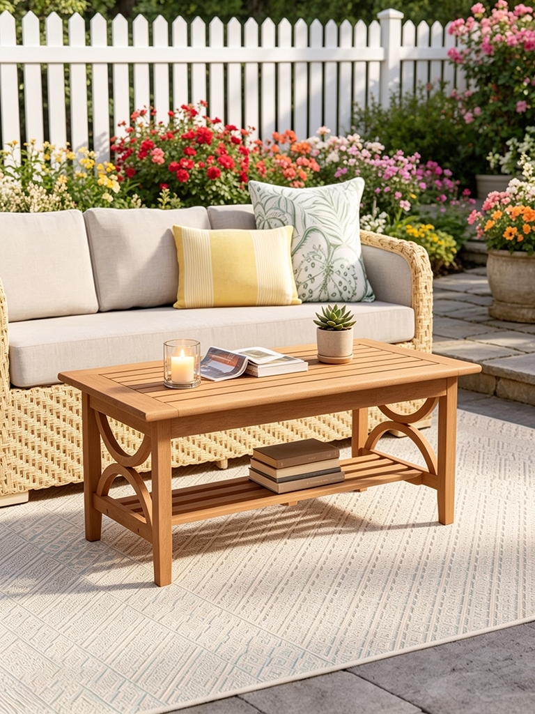 9 Stylish Waterproof Outdoor Coffee Tables for Every Budget ($39-$699) 14 Brunswick Teak Coffee Table