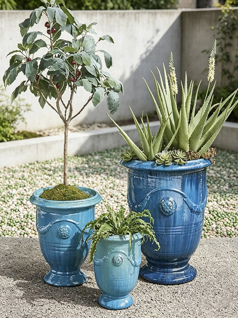 13 Small Backyard Decor Ideas That Look Amazing Without Grass 12 Frontgate's Premium Planters