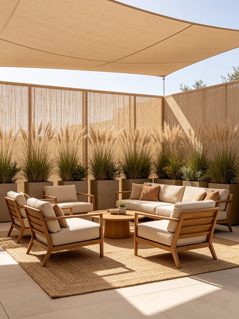 Luxury Outdoor Living Space: How to Achieve a High-End Look Without Overspending 10 create luxury outdoor lounge space with boundaries