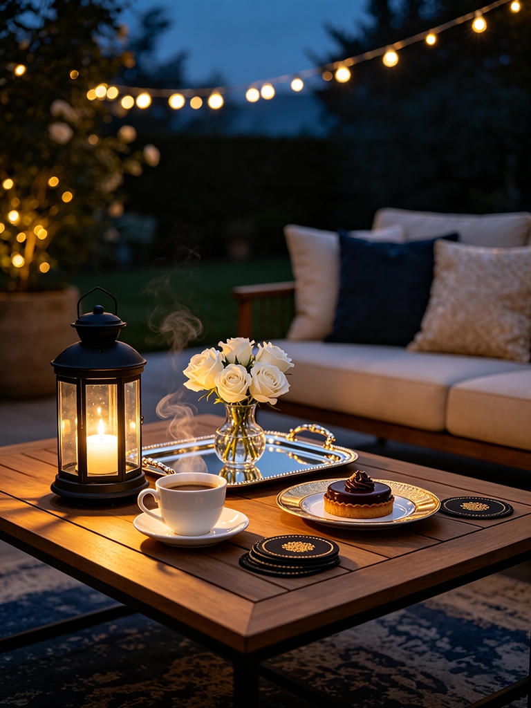 11 Patio Coffee Table Decor Ideas That Survive the Elements 8 Add a Lantern as Your Visual Anchor