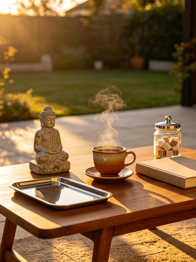 11 Patio Coffee Table Decor Ideas That Survive the Elements 12 Add a Small Stone or Concrete Object for Weight and Texture