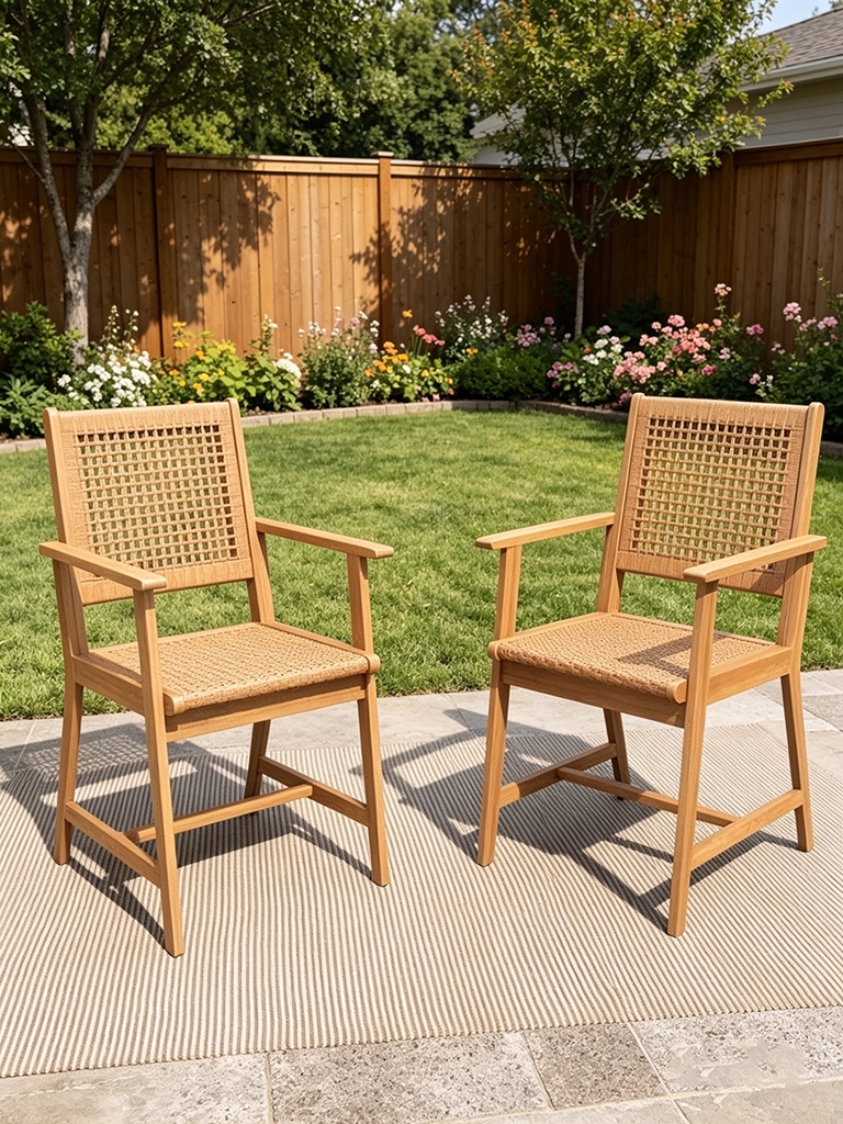 12 Modern Farmhouse Patio Furniture Ideas for a Cozy Outdoor Escape 11 walmart acacia chair sets