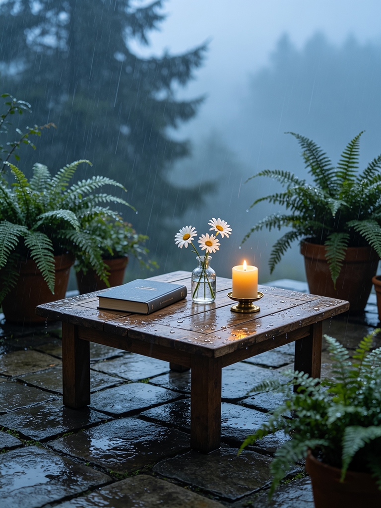 9 Stylish Waterproof Outdoor Coffee Tables for Every Budget ($39-$699) 5 Close-up of a wooden outdoor coffee table surface showing weather-resistant material