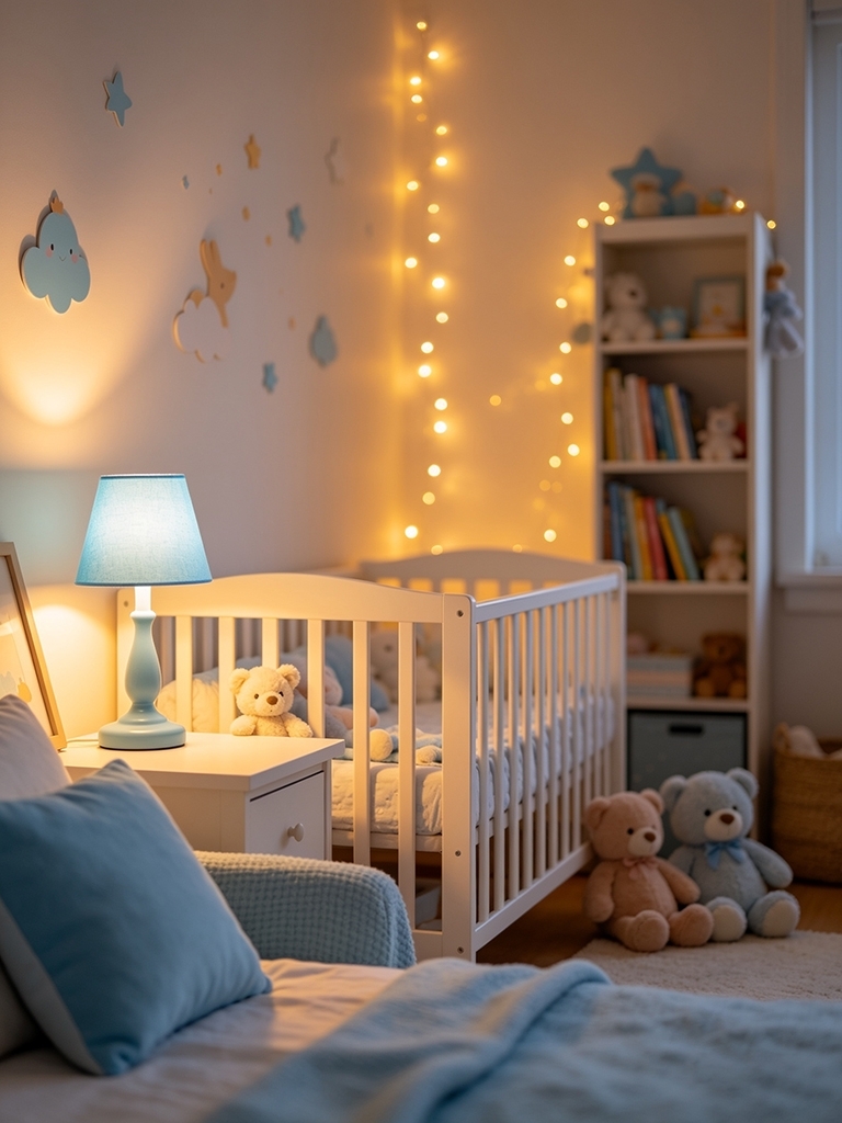 13 Budget Nursery Ideas Every First-Time Parent Will Love 6 Budget Nursery Ideas - Lighting That Makes Everything Feel Softer