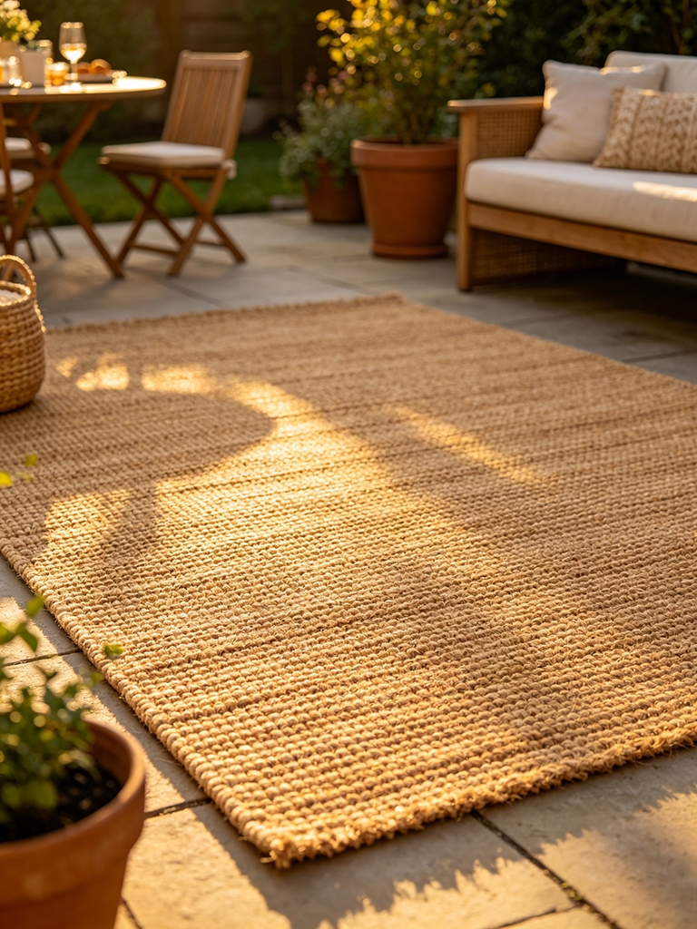 11 Best Outdoor Rugs for Patio Seating Areas 14 Outdoor Rugs for Patio - Faux-Sisal Rug for a Natural Look