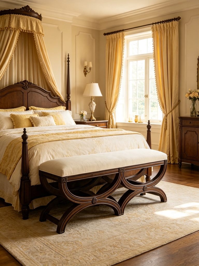 11 Bedroom Benches That Look Like Designer Pieces 13 French bedroom bench on sale on Frontgate