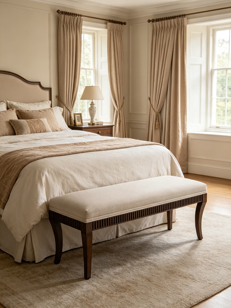 11 Bedroom Benches That Look Like Designer Pieces 12 Luxury bedroom bench on Frontgate