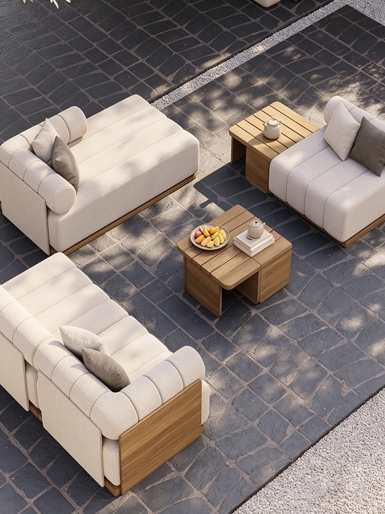 11 RH Outdoor Furniture Alternatives That Look Just as Luxurious 7 Modular Teak Sectional